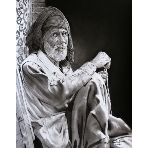 M. Rustam Khan, 14 x 18 Inch, Charcoal On Paper, Figurative Painting, AC-RUK-003